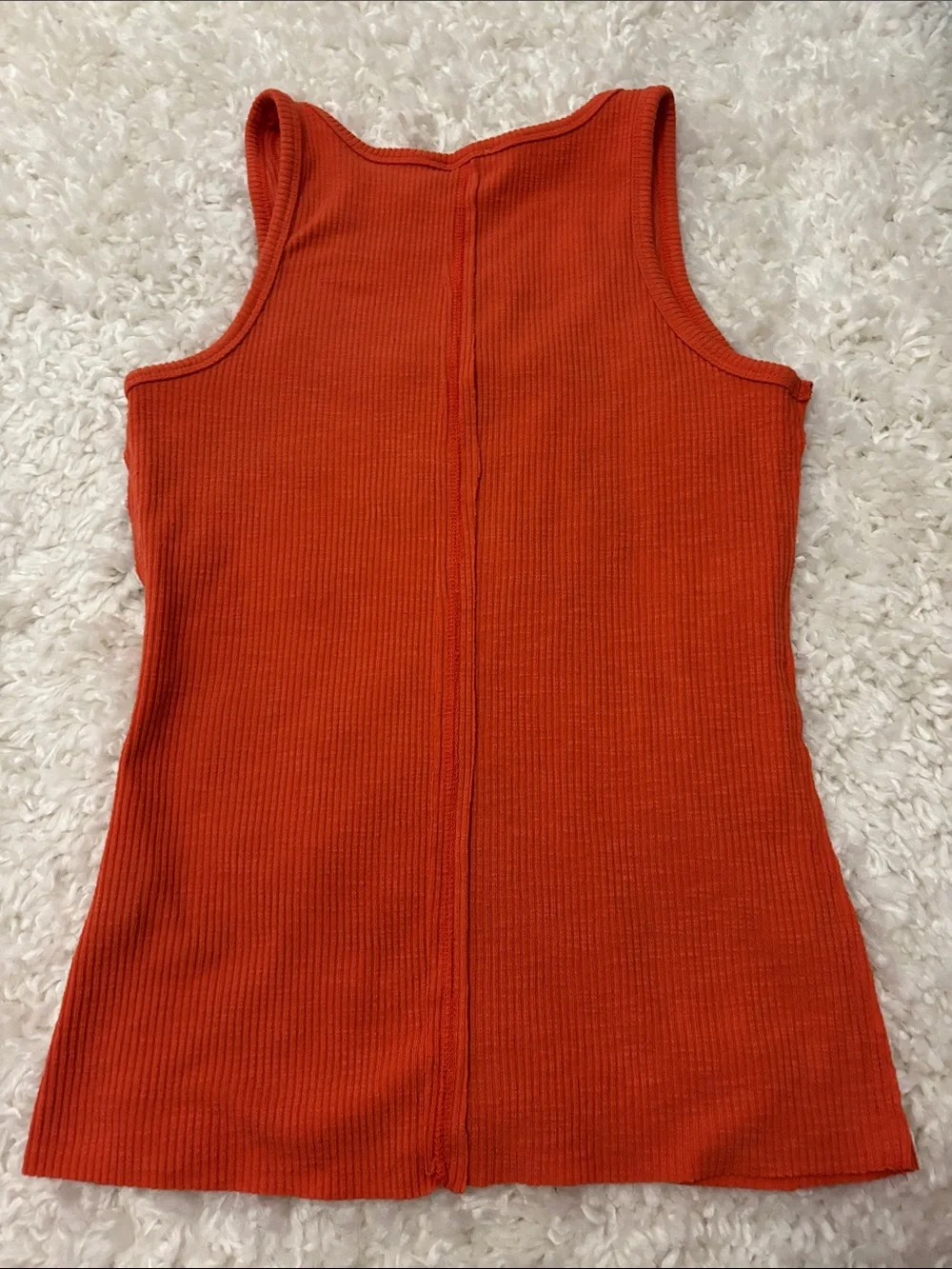 POL Ribbed Tank Top in Orange - Picture 3 of 4